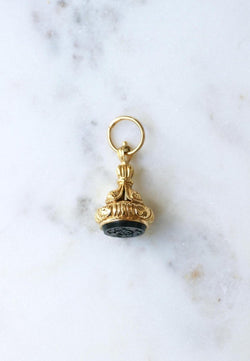 Pendentif Cachet Or Jaune et Jaspe Sanguin - Castafiore