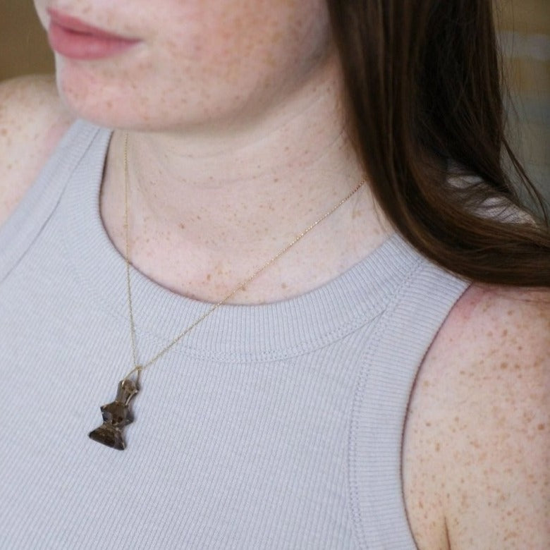 Pendentif cachet quartz fumé - Castafiore