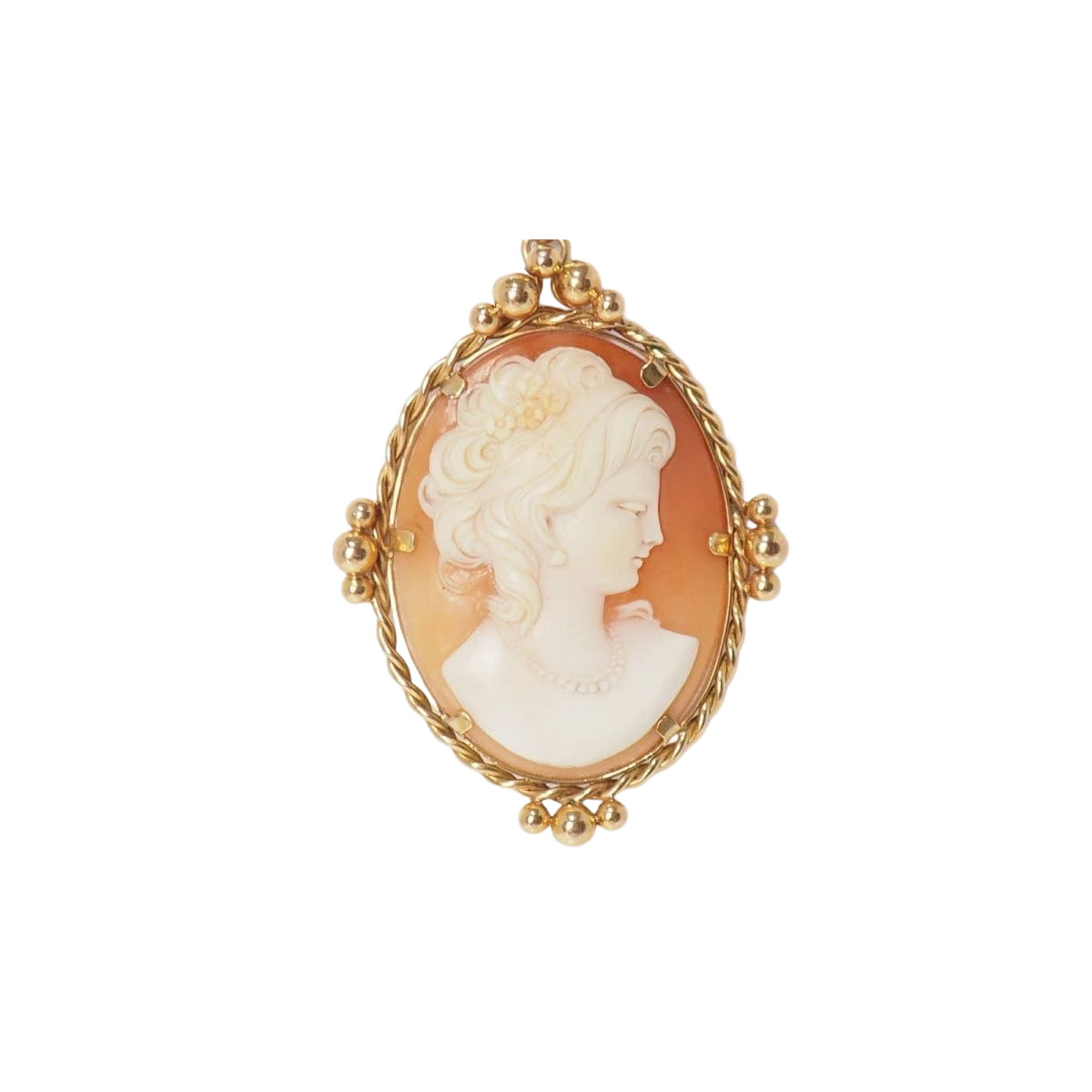Pendentif Camée ancien d'occasion en or jaune - Castafiore