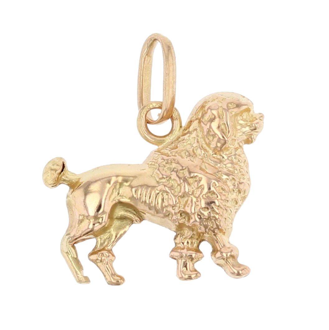 Pendentif caniche en or jaune - Castafiore