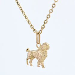 Pendentif caniche en or jaune - Castafiore