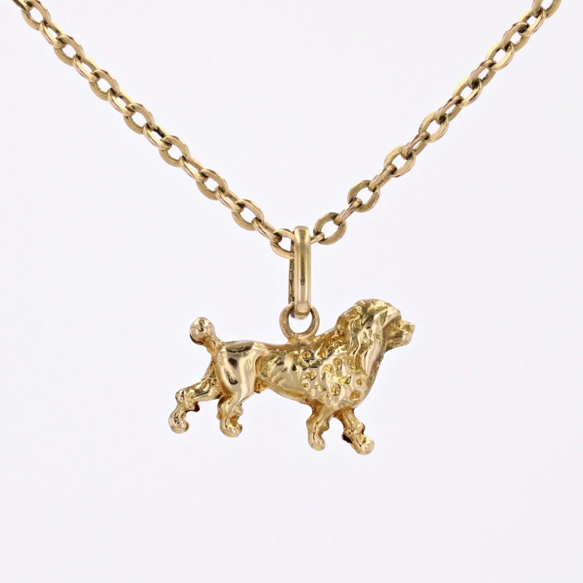 Pendentif caniche or - Castafiore