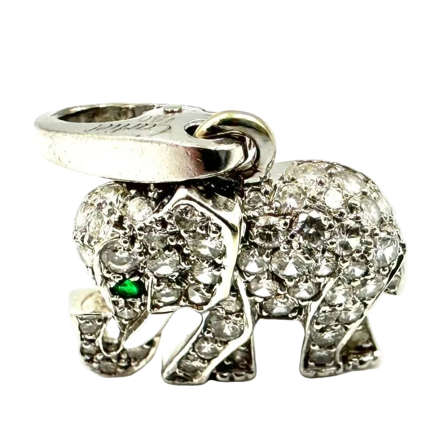 Pendentif CARTIER Charm's en or blanc et diamants - Castafiore
