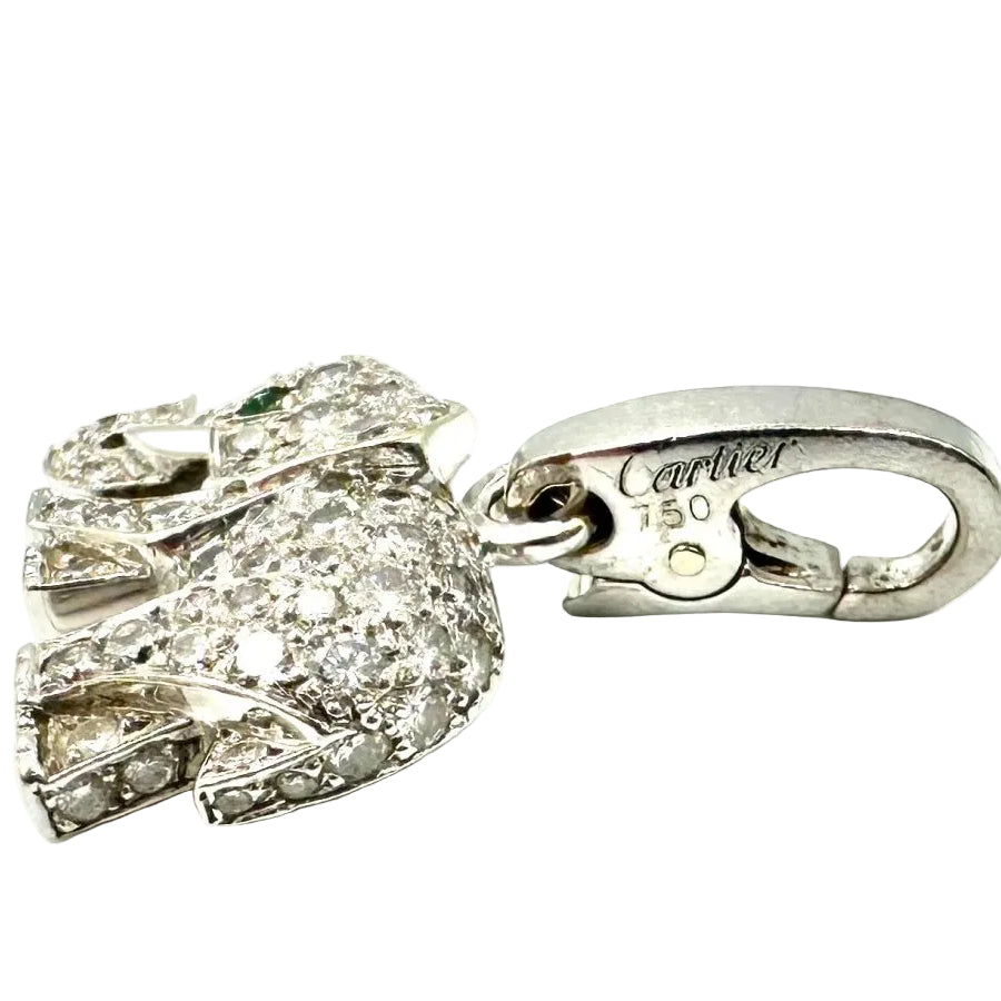 Pendentif CARTIER Charm's en or blanc et diamants - Castafiore
