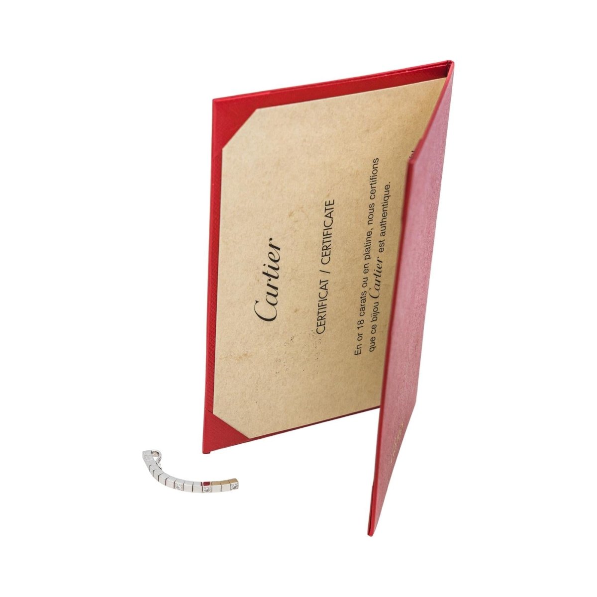 Pendentif CARTIER "Lanière" en or blanc et diamants - Castafiore