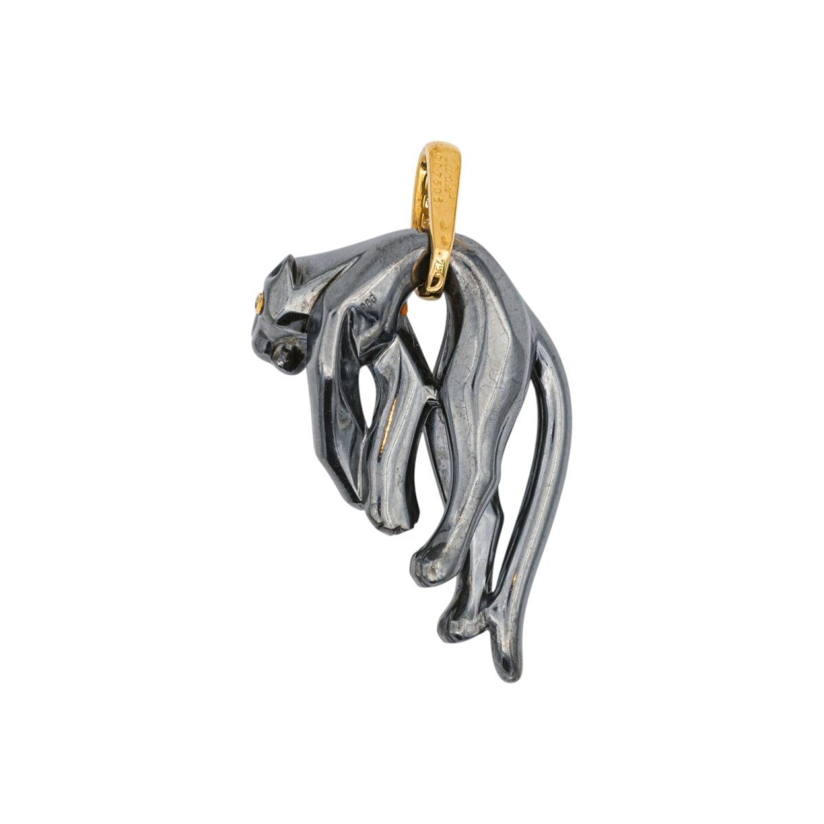 Cartier Silver Panther Pendant diamond
