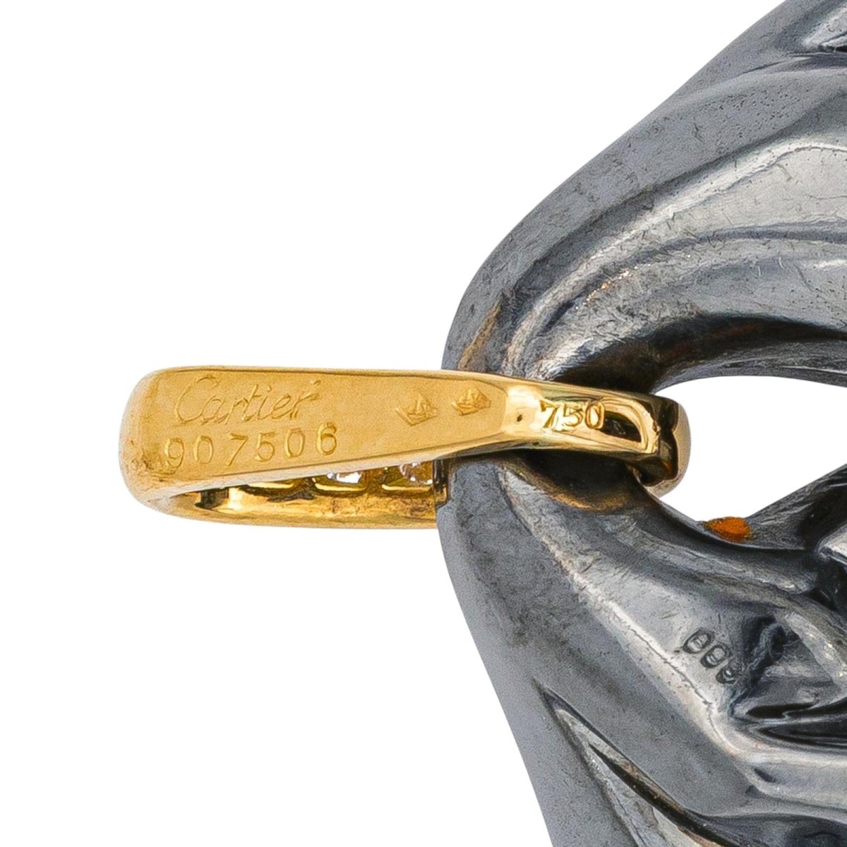 Cartier Silver Panther Pendant diamond