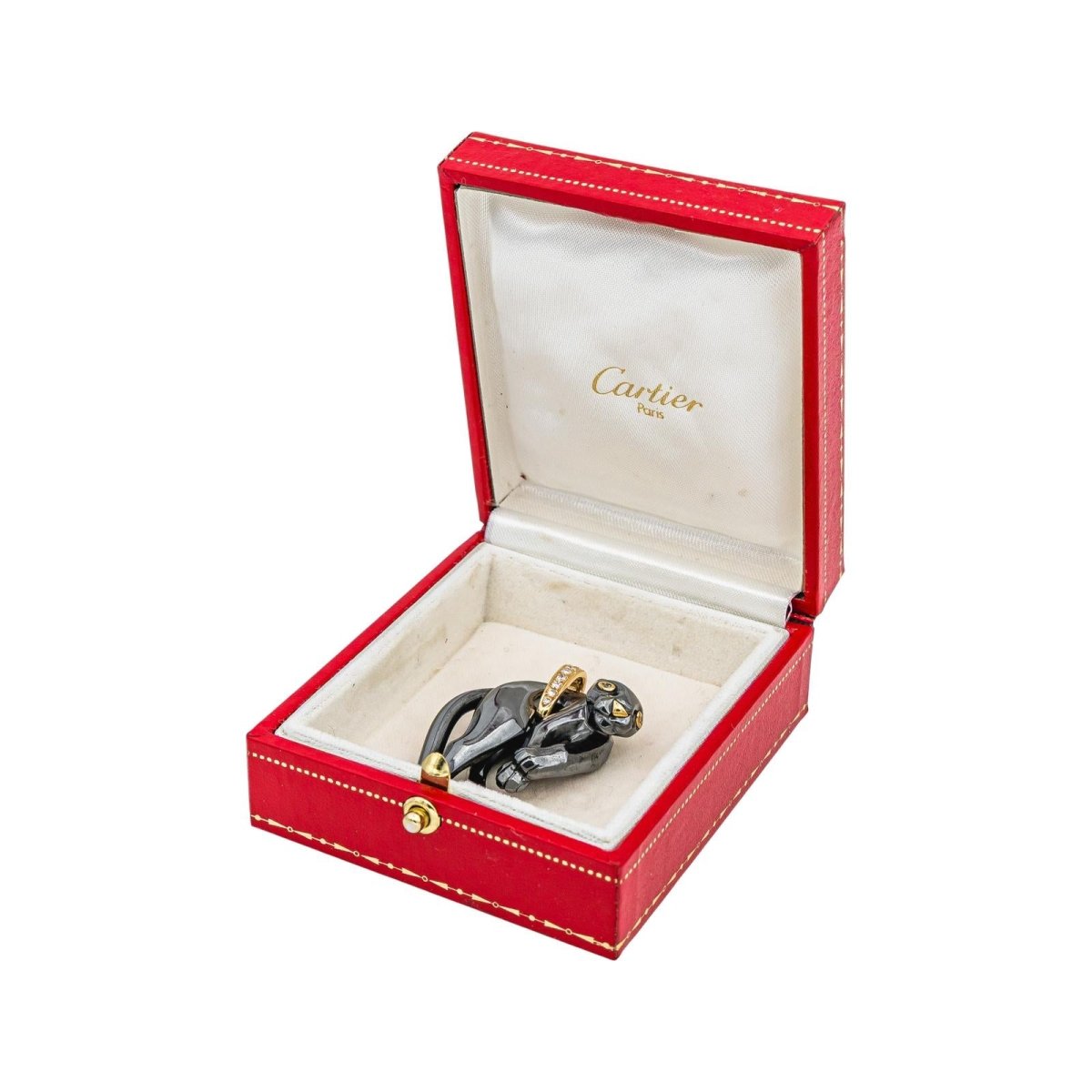 Cartier Silver Panther Pendant diamond