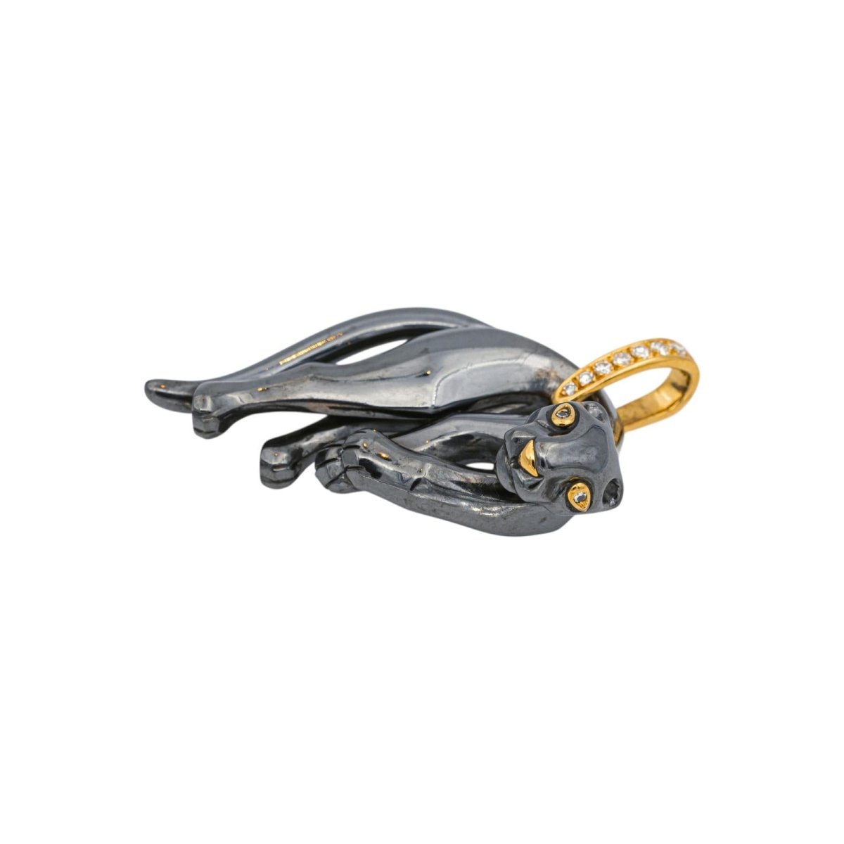 Cartier Silver Panther Pendant diamond