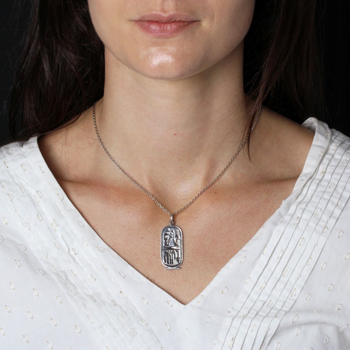 Pendentif CARTOUCHE Égyptien en argent - Castafiore