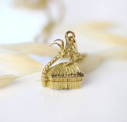 Pendentif case et cocotier or jaune - Castafiore