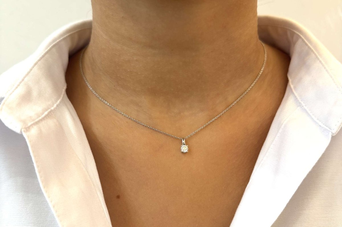 Pendentif chaine diamant en or 18k - Castafiore