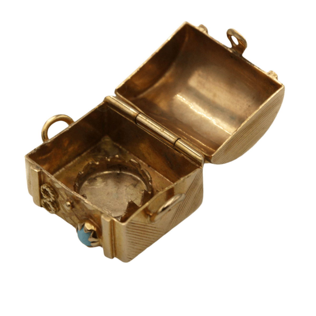 Pendentif Charm en or jaune et turquoise - Castafiore