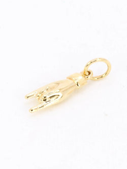 Pendentif Charms main signe des cornes or jaune - Castafiore