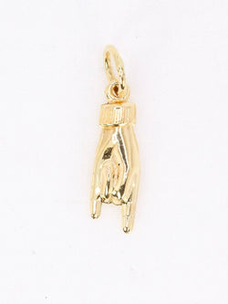 Pendentif Charms main signe des cornes or jaune - Castafiore