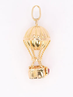 Pendentif charms montgolfière or jaune - Castafiore