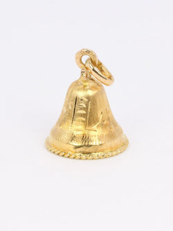 Pendentif charms vintage cloche or jaune perle - Castafiore