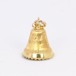 Pendentif charms vintage cloche or jaune pierre bleue - Castafiore