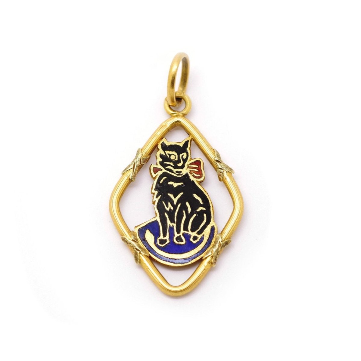 Pendentif chat noir en or - Castafiore