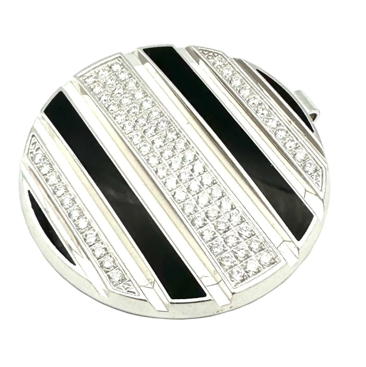 Pendentif CHAUMET "Class One Croisière" en or blanc, émail, caoutchouc et diamants - Castafiore