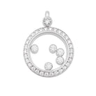 Pendentif CHOPARD "Happy Diamonds" en or blanc et diamants - Castafiore