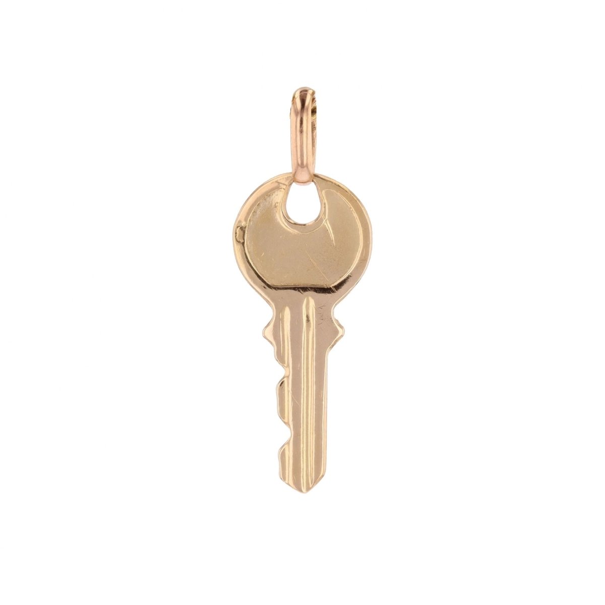 Key charm pendant yellow gold