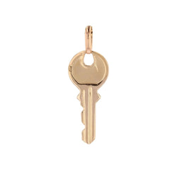 Key charm pendant yellow gold