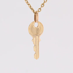 Key charm pendant yellow gold