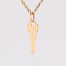 Key charm pendant yellow gold