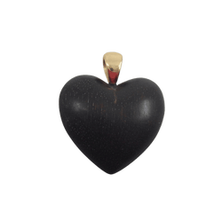 Pendentif Coeur en bois d'amourette - Castafiore