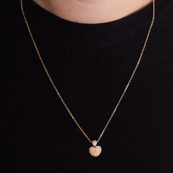 Pendentif Cœur en or rose et diamants - Castafiore