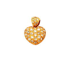 Pendentif Cœur en or rose et diamants - Castafiore