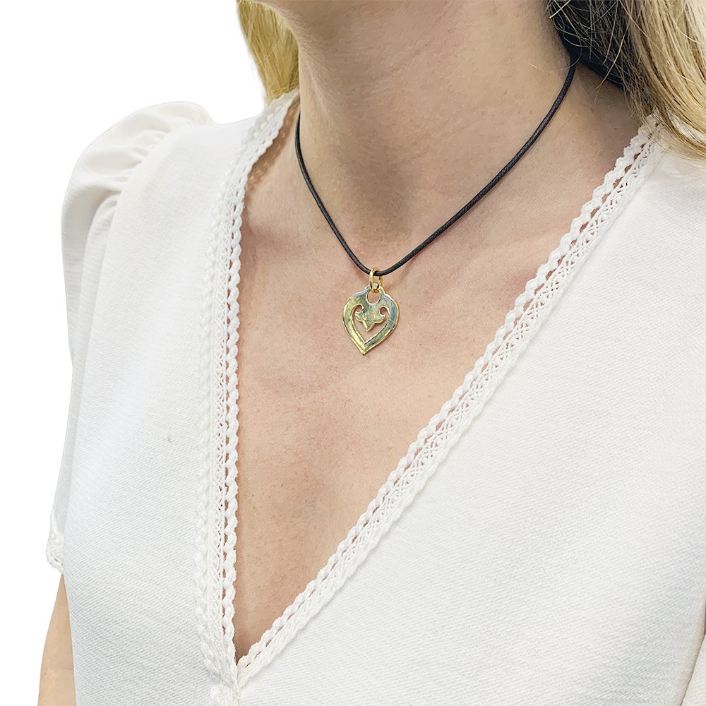 Pendentif Coeur Légendes O.J.Perrin en or jaune - Castafiore