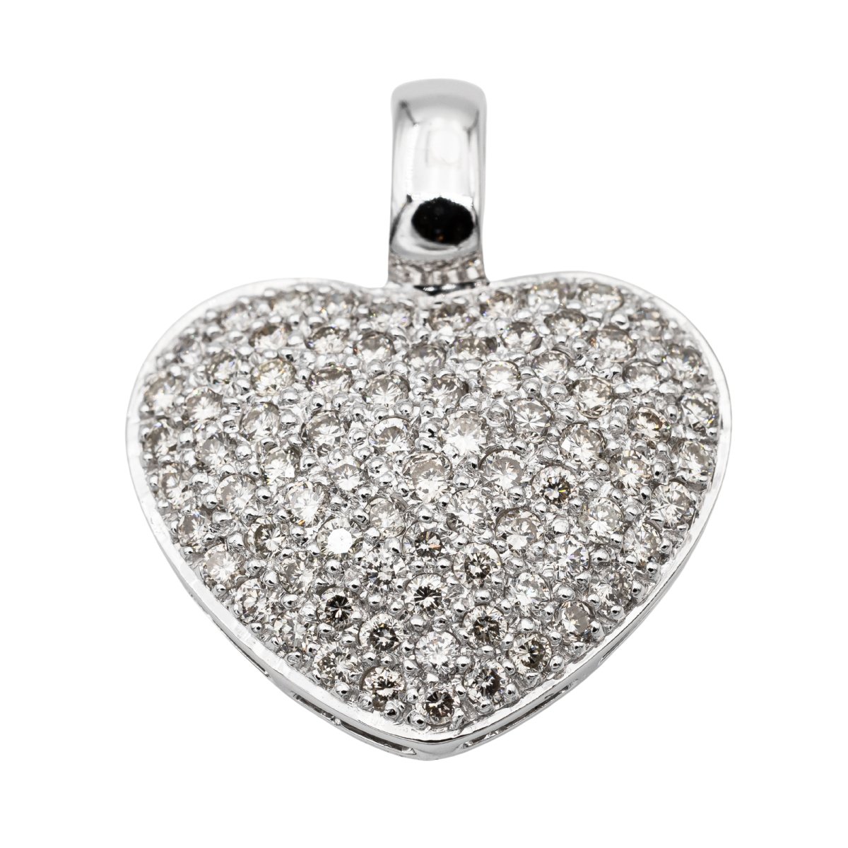 Pendentif Coeur Or blanc Diamant - Castafiore