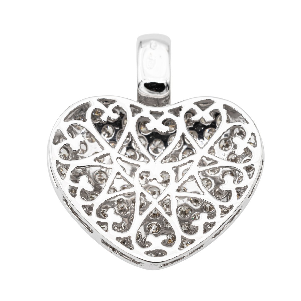 Pendentif Coeur Or blanc Diamant - Castafiore