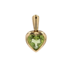 Pendentif cœur or jaune péridot - Castafiore