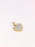 Pendentif coeur or platine diamants - Castafiore