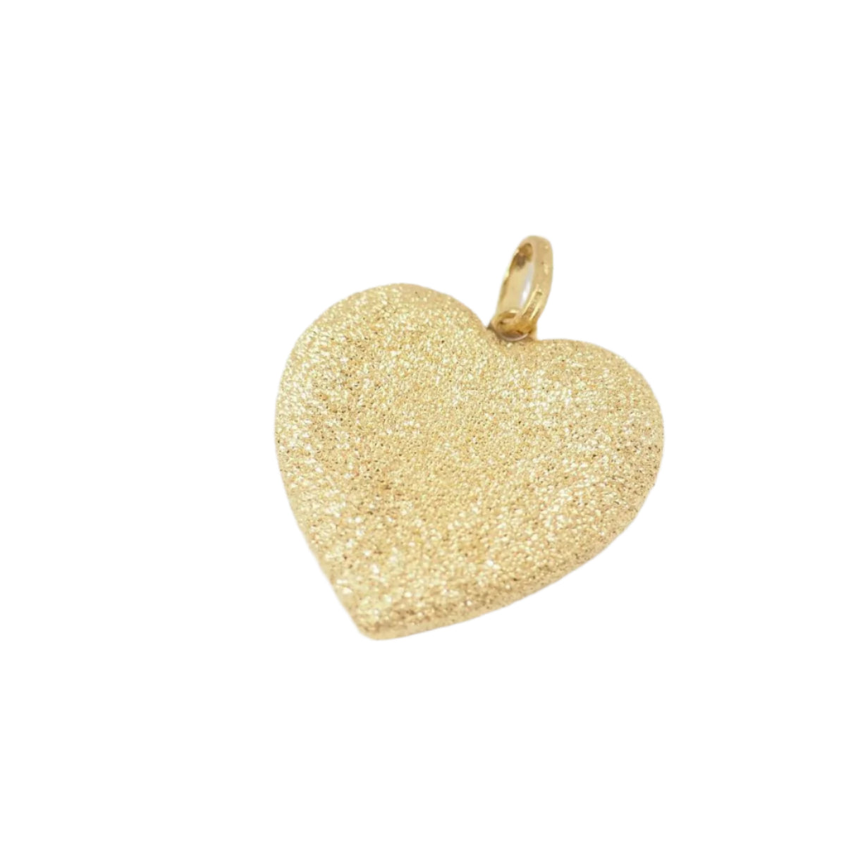 Pendentif Coeur sablé de Carolina BUCCI en or jaune - Castafiore