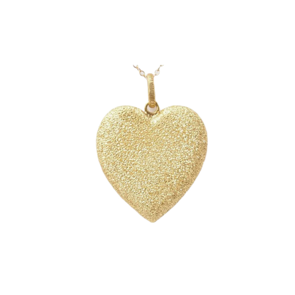 Pendentif Coeur sablé de Carolina BUCCI en or jaune - Castafiore