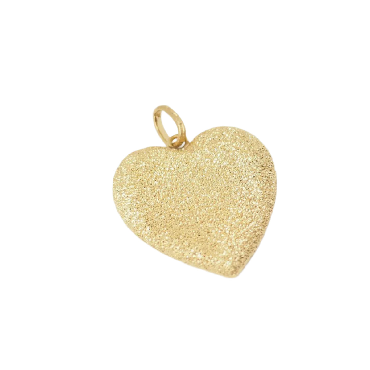 Pendentif Coeur sablé de Carolina BUCCI en or jaune - Castafiore