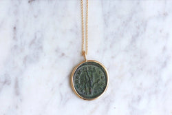 Pendentif collier pièce romaine Maximien Hercule - Castafiore