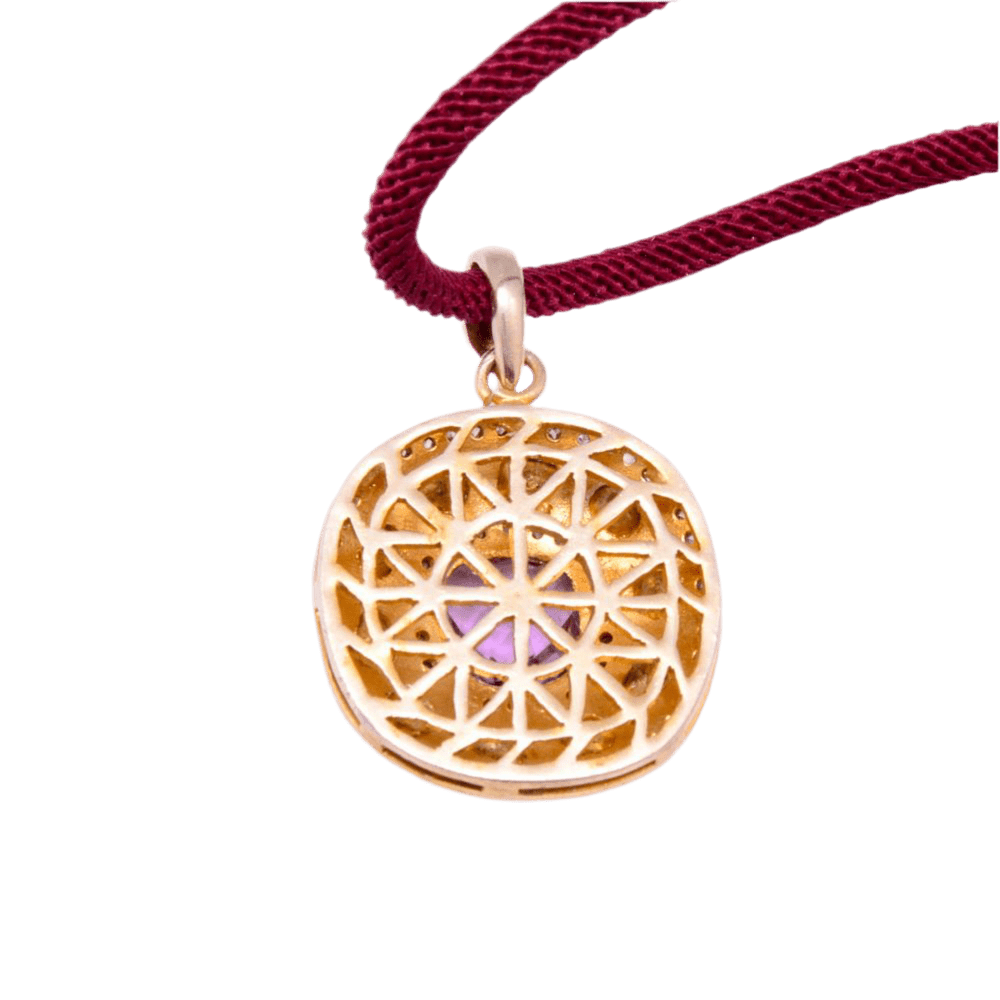 Pendentif "Concorde" en argent, vermeil et améthyste - Castafiore