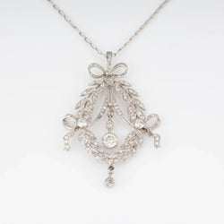 Pendentif corbeille en diamant et platine - Castafiore