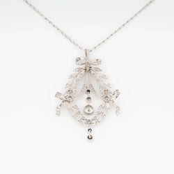 Pendentif corbeille en diamant et platine - Castafiore