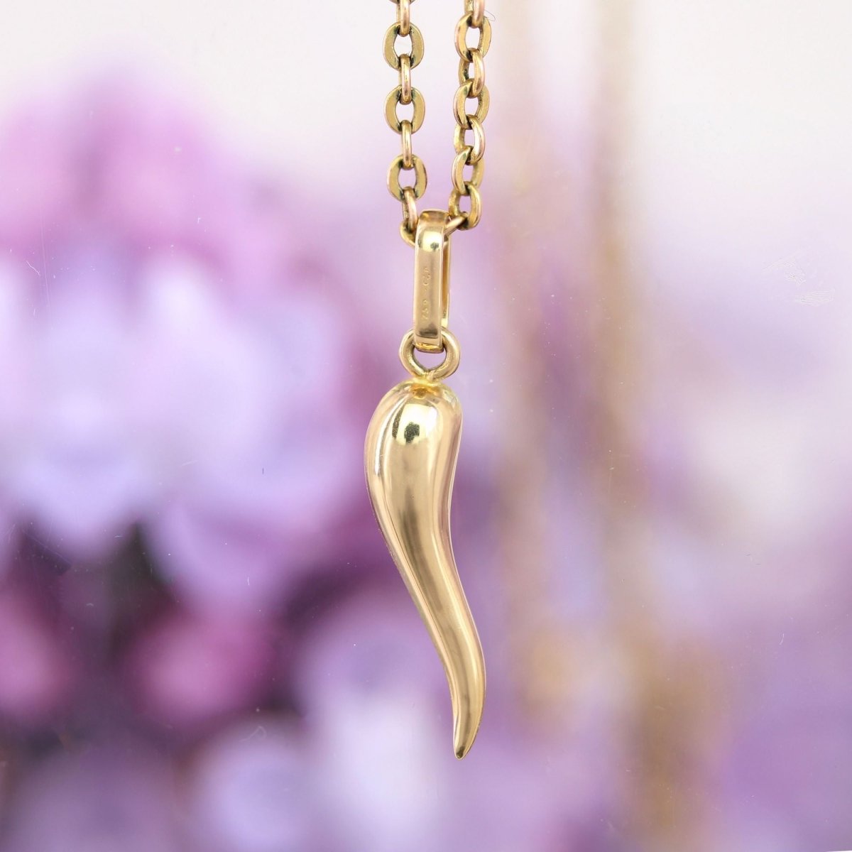 Pendentif corne d'abondance or jaune - Castafiore