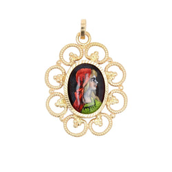 Pendentif COUTURIER Émail en or jaune - Castafiore