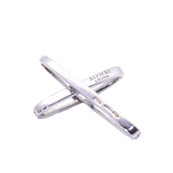 Pendentif CROIX ALFIERI ST.JOHN en or blanc et diamants - Castafiore