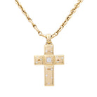 Pendentif Croix Chopard en or jaune et diamants - Castafiore