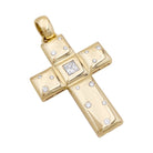 Pendentif Croix Chopard en or jaune et diamants - Castafiore