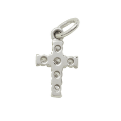 Pendentif Croix en or blanc et diamants - Castafiore